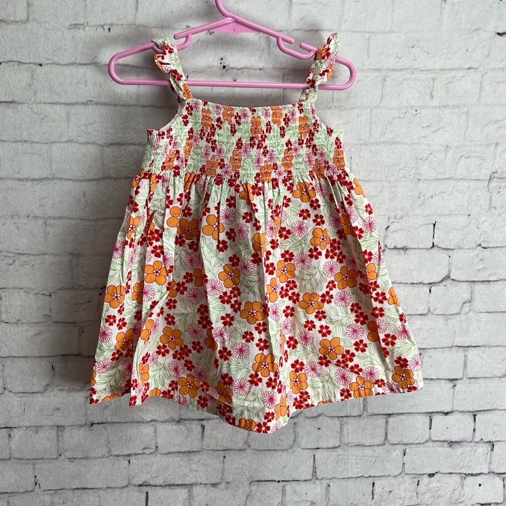 Vintage Gymboree smocked dress size 12-18 months floral print